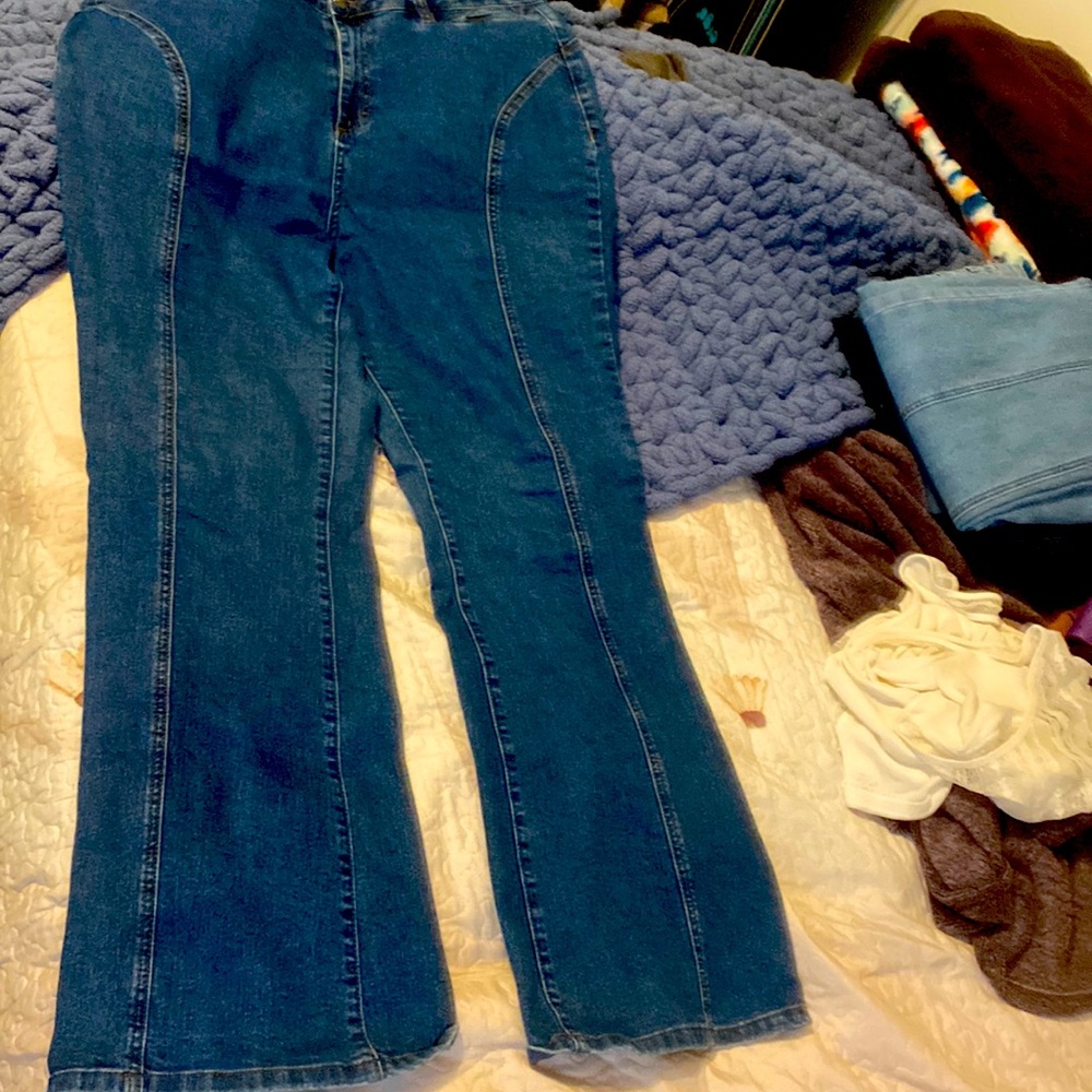 ModCloth retro dark wash stretchy jeans
